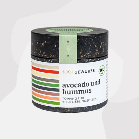 1001 Gewürze Gewürzmischung Topping Avocado Hummus Feinkost Online Shop Köln Geschenke Delikatessen Spezialitäten Gourmet