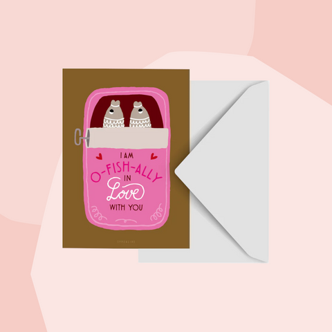 typealive Postkarte Fisch Liebe Love Geschenke Köln Online Shop Geschenkeladen Feinkostladen Feinkost Gourmets Foodies