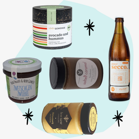 Geschenkbox Frühstück Sektfrühstück Feinkost Online Shop Geschenke Geschenkset besonders Lebensmittel Delikatessen Spezialitäten Köln Geschenkeladen Feinkostgeschäft Concept Store