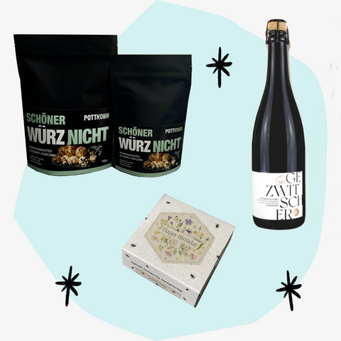 Geschenkbox zum Geburtstag - Glückwünsche mit Genuss in alkoholfrei