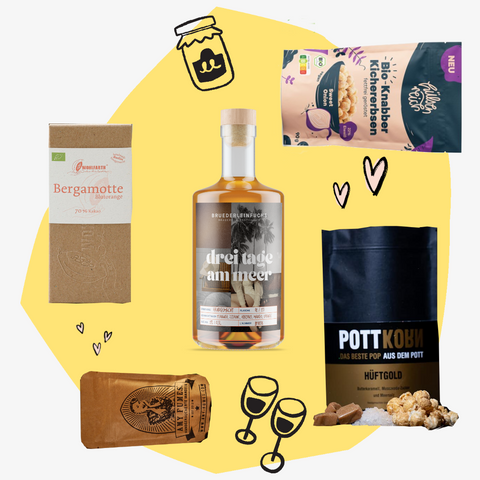 Geschenkbox Netflix und Chill Feinkost Online Shop Köln Delikatessen Spezialitäten Gourmet Geschenke
