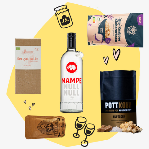 Geschenkbox Netflix und Chill alkoholfrei Feinkost Online Shop Köln Delikatessen Spezialitäten Gourmet Geschenke