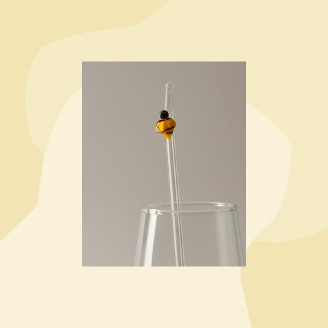 Glas Murano Glamuran Strohhalm Trinkhalm Biene Muttertag Feinkost Online Shop Feinkostladen Geschenke Geschenkeladen Köln Foodies Gourmets