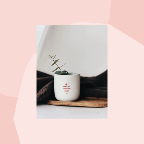 Goldscherben Becher All I want Weihnachten Christmas Porzellan Tasse Geschenke Koeln Geschenkeladen Online Shop Geschenkbox Foodies Gourmets