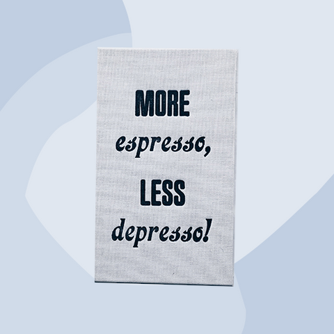 Papelami Kitchenprint Linoldruck Buchdeckel more espresso less depresso Geschenke Feinkost Delikatessen Manufakturen Köln Onlineshop Foodies Gourmet Geschenkeladen Feinkostladen