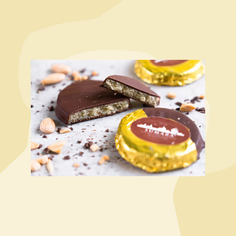 Samura Stralsund Marzipantaler Zartbitterschokolade vegan Geschenke Feinkost Online Shop Delikatessen Spezialitäten Köln Feinkostladen Weihnachten Foodies