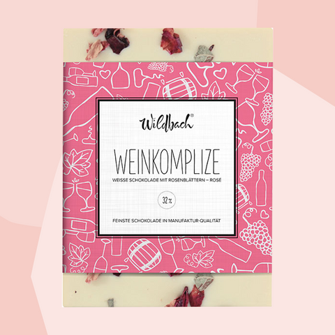 Wildbach Schokolade Weinkomplize Schokolade zu Rosé Schokolade zu Wein Feinkokst Delikatessen Manufakturen Geschenke Köln Online Shop Spezialitäten Gourmet