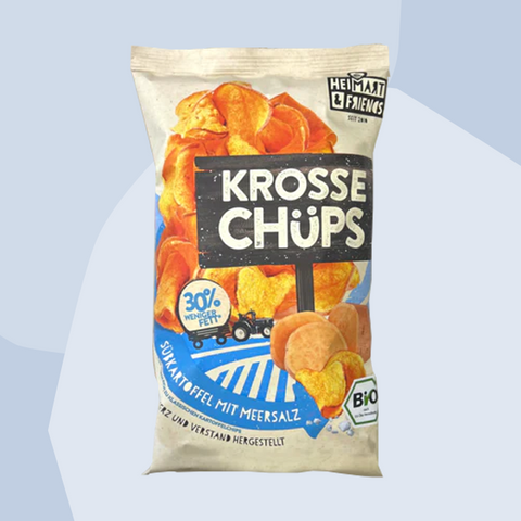 Krosse Chüps Süßkartoffelchips Meersalz Krosse Kerle Heimart Feinkost Köln Geschenke Delikatessen Online Shop Spezialitäten Köln Gourmet Versand Genuss Manufakturen