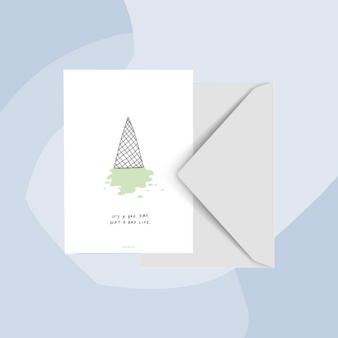 typealive Postkarte Eis Ice Bad Day Geschenke Köln Online Shop Geschenkeladen Feinkostladen Feinkost Gourmets Foodies