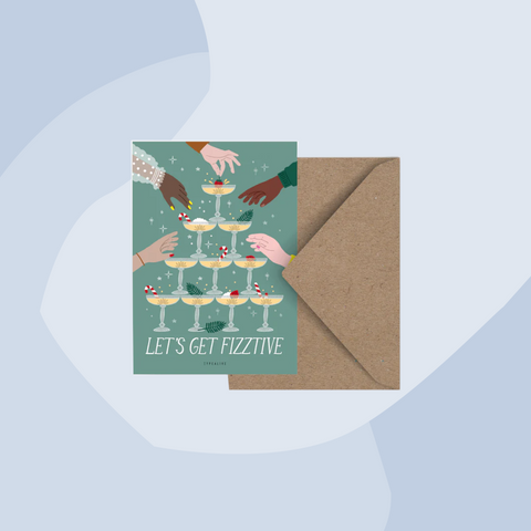 Postkarte: Let's get fizztive