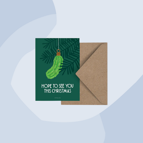 Postkarte: Hope to see you this Christmas