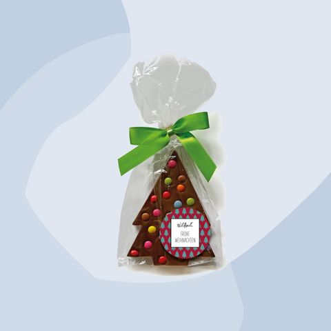 Wildbach Schokolade Weihnachtsbaum Tannenbaum Vollmilchschokolade Ostern Feinkost Delikatessen Manufakturen Geschenke Köln Online Shop Smarties Schokolinsen Streusel