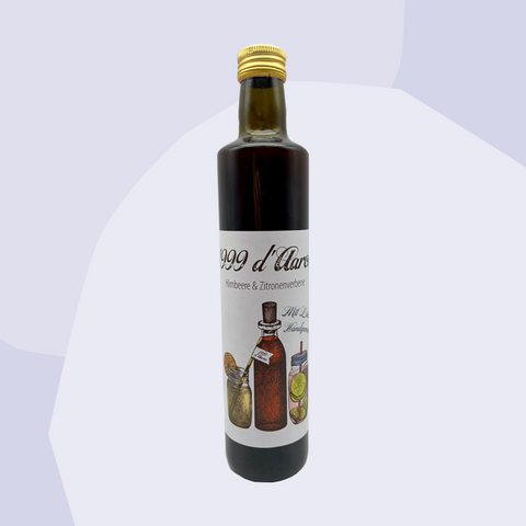 1999 D'Aaron Sirup Fruchtsirup mit Himbeere Zitronenverbene Feinkost Delikatessen Manufakturen Geschenke Köln Online