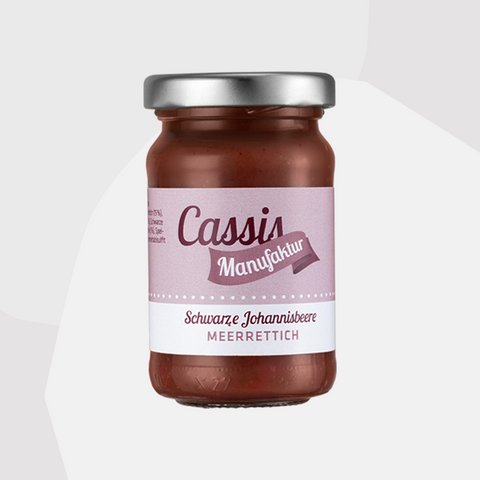 Meerrettich mit schwarzer Johannisbeere Cassismanufaktur Feinkost Delikatessen Manufakturen Geschenke Köln Online