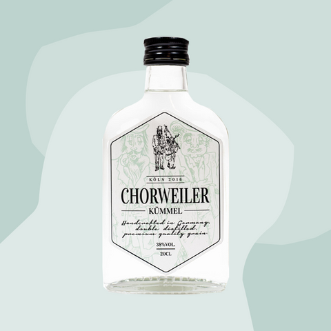 Kümmelschnaps Chorweiler Kümmel 200 ml Feinkost Delikatessen Manufakturen Geschenke Köln Onlineshop Geschenkbox Vatertag Papa