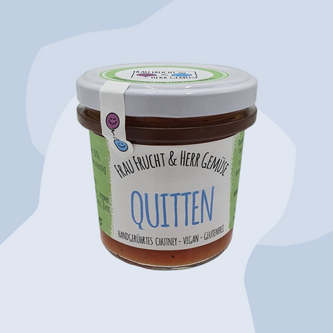 Frau Frucht und Herr Gemüse Quitten Chutney 164 g Spezialitäten Köln Feinkost Online Shop Genuss Manufakturen Delikatessen Geschenke