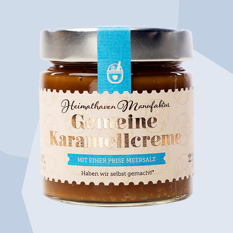 Gemeine Karamellcreme mit Meersalz Heimathaven Manufaktur 255 g Feinkost Delikatessen Manufakturen Geschenke Köln Onlilne