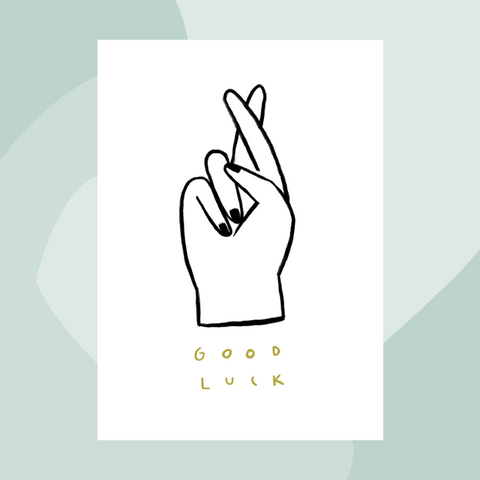 Postkarte Viel Glück/Good Luck Lotta wünscht sich was Grafik Geschenke Köln Onlineshop