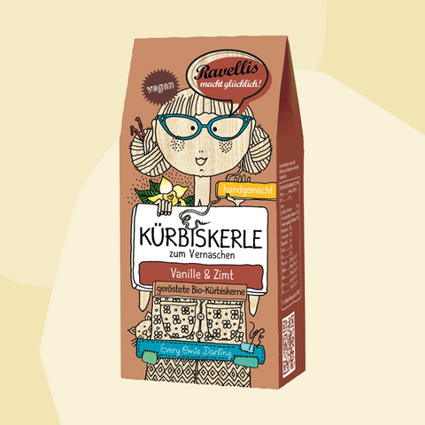Kürbiskerle Every Omis Darling Kürbiskerne mit Zimt und Vanille Ravellis Feinkost Delikatessen Manufakturen Geschenke Köln Online