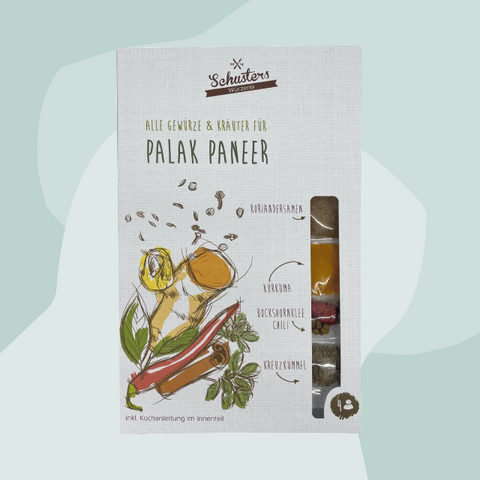 Gewürzset Palak Paneer Schusters Würzerei Feinkost Delikatessen Manufakturen Geschenke Köln Onlineshop