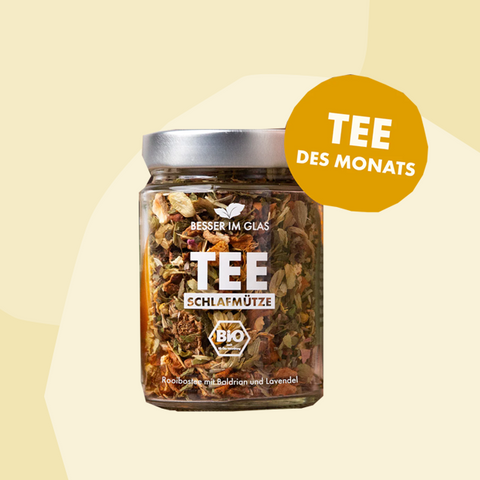 Tee im Glas Roicoostee Schlafmütze Baldrian Feinkost Online Shop Delikatessen Köln Geschenke Manufakturen