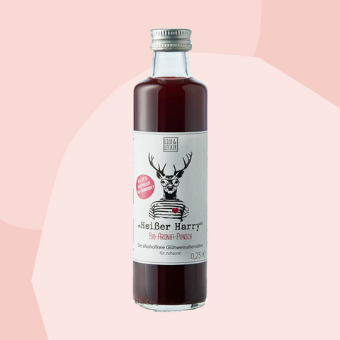 Alkoholfreie Glühweinalternative Aronia-Punsch Heißer Harry 250 ml lieb & lecker Feinkost Delikatessen Manufakturen Geschenke Köln Onlineshop