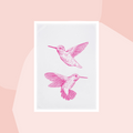 1730 Geschirrtuch Handtuch Kolibri pink Baumwolle Aufdruck Geschenke Geschenkeladen Köln Feinkostladen Online Shop Gourmet