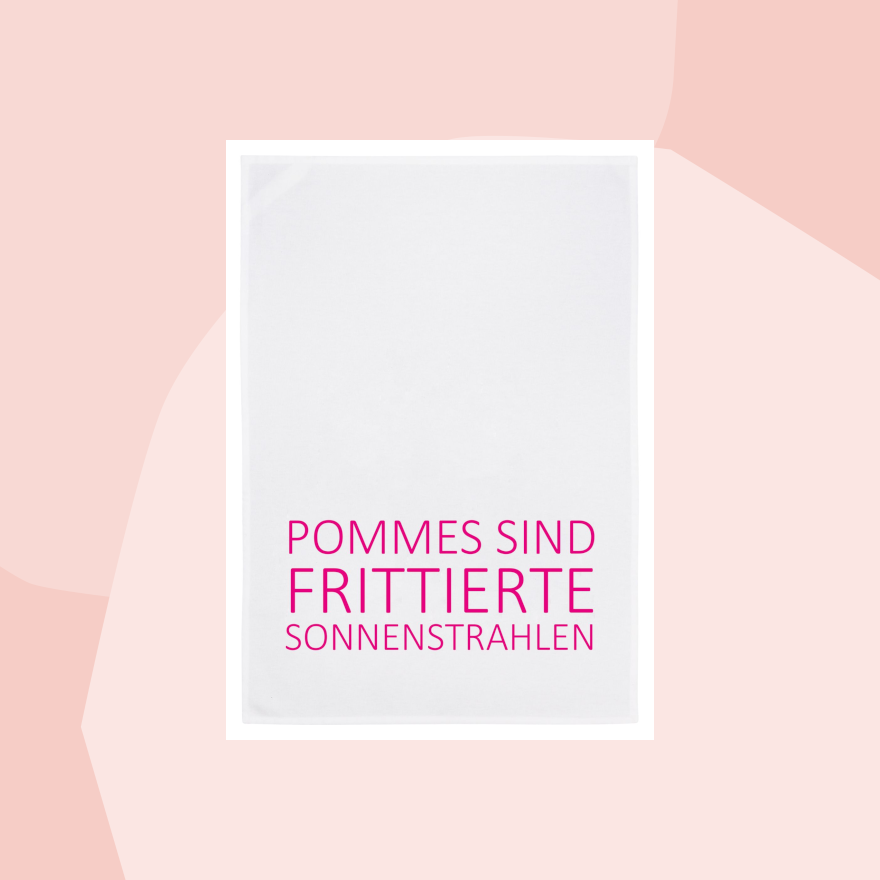 1730 Geschirrtuch Handtuch Geschirrtuch Abtrockner Spruch Pommes sind frittierte Sonnenstrahlen Baumwolle Aufdruck Geschenke Geschenkeladen Köln Feinkostladen Online Shop Gourmet