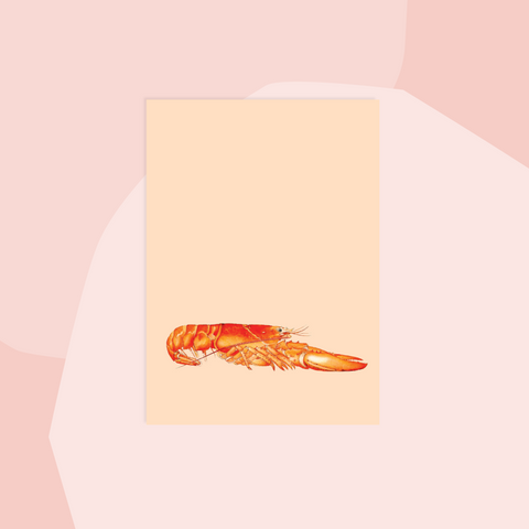 30x40 Postkarte Hummer minimalistisch Non-Food Concept Store Feinkostladen Feinkost Geschenke Geschenkeladen Online Shop Foodies Gourmets