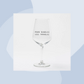 More Bubbles less Troubles Weinglas Selekkt Johanna Schwarzer Geschenk Foodies Gourmets Online Shop Köln Geschenkeladen