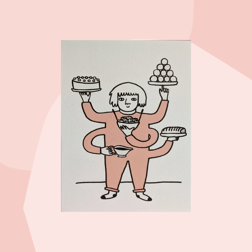 Caroline Frett Let's eat Postkarte Concept Store Feinkostladen Feinkost Geschenke Geschenkeladen Köln Online Shop Foodies Gourmets