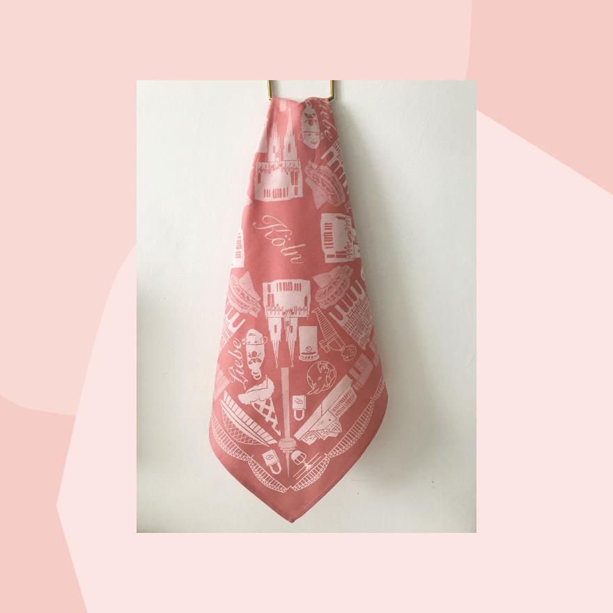 Eva Mackert Geschirrtuch Handtuch Geschirrtuch Abtrockner Korall Baumwolle Aufdruck Geschenke Geschenkeladen Köln Feinkostladen Online Shop Gourmet