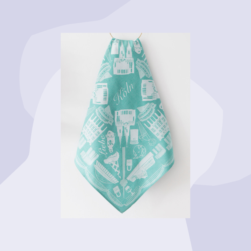 Eva Mackert Geschirrtuch Handtuch Geschirrtuch Abtrockner Mint Baumwolle Aufdruck Geschenke Geschenkeladen Köln Feinkostladen Online Shop Gourmet