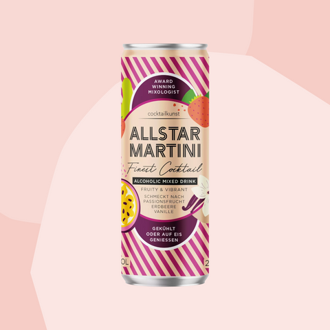 Cocktailkunst Allstar Martini Ready to drink Feinkost Delikatessen Manufakturen Geschenke Köln Online Shop Spezialitäten Feinkostladen