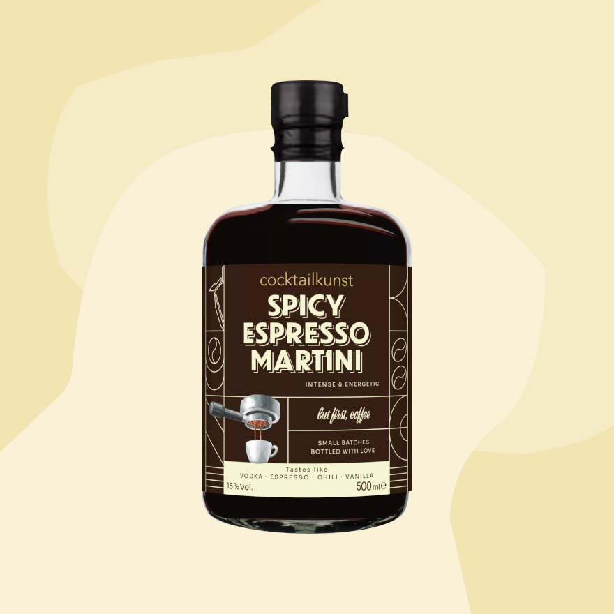 Cocktailkunst Spicy Espresso Martini Feinkost Delikatessen Manufakturen Geschenke Köln Online Shop Spezialitäten Feinkostladen