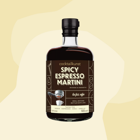 Cocktailkunst Spicy Espresso Martini Feinkost Delikatessen Manufakturen Geschenke Köln Online Shop Spezialitäten Feinkostladen