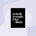 love is the new black Postkarte Friede Freude Eierlikör minimalistisch Non-Food Concept Store Feinkostladen Feinkost Geschenke Geschenkeladen Online Shop Foodies Gourmets