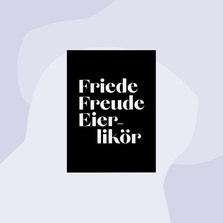 love is the new black Postkarte Friede Freude Eierlikör minimalistisch Non-Food Concept Store Feinkostladen Feinkost Geschenke Geschenkeladen Online Shop Foodies Gourmets