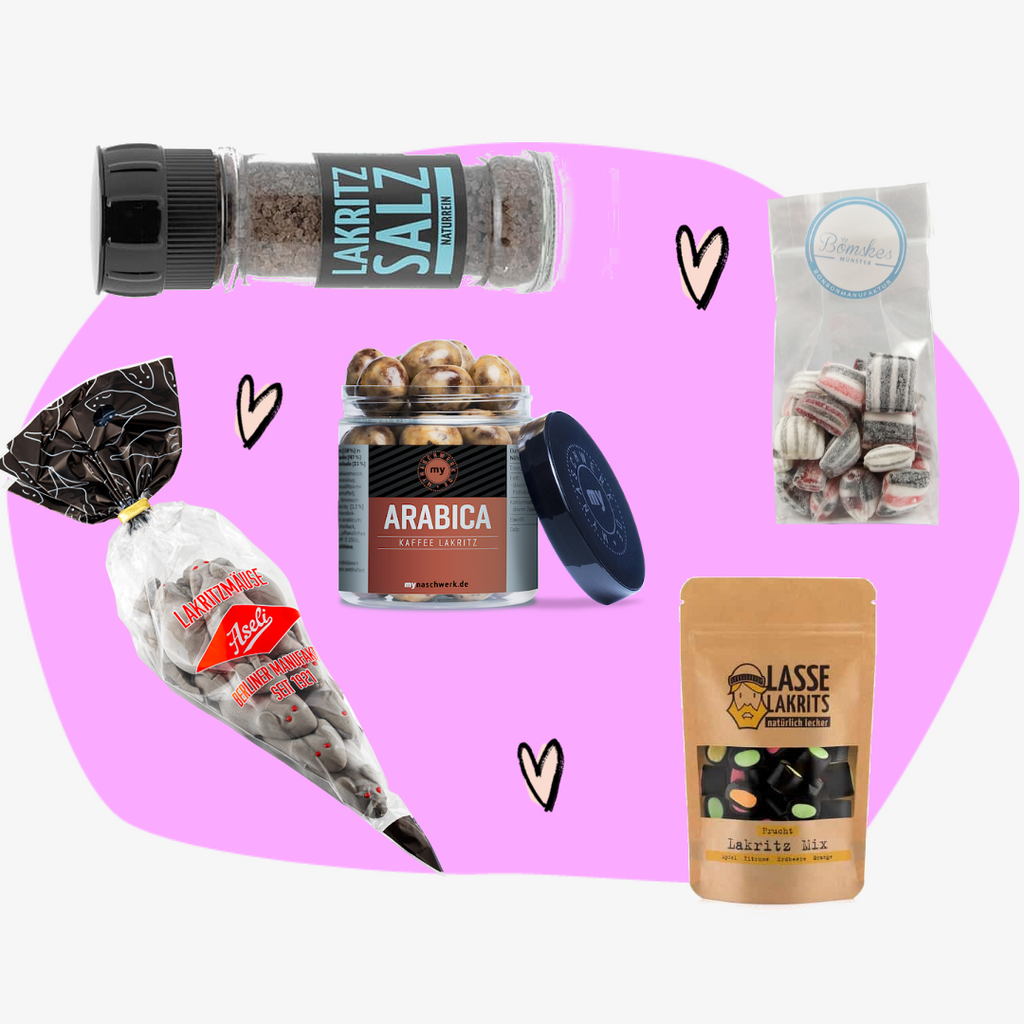Geschenkbox Lakritz Feinkost Online Shop Delikatessen Geschenke Feinkostladen Köln Manufakturen Spezialitäten besonders alkoholfrei