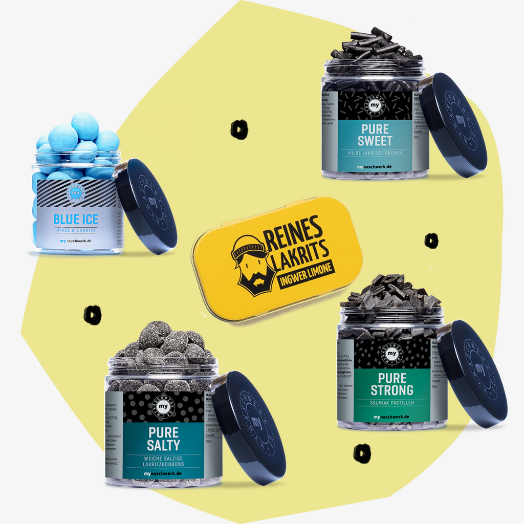 Geschenkbox Lakritz Feinkost Online Shop Delikatessen Geschenke Feinkostladen Köln Manufakturen Spezialitäten besonders vegan