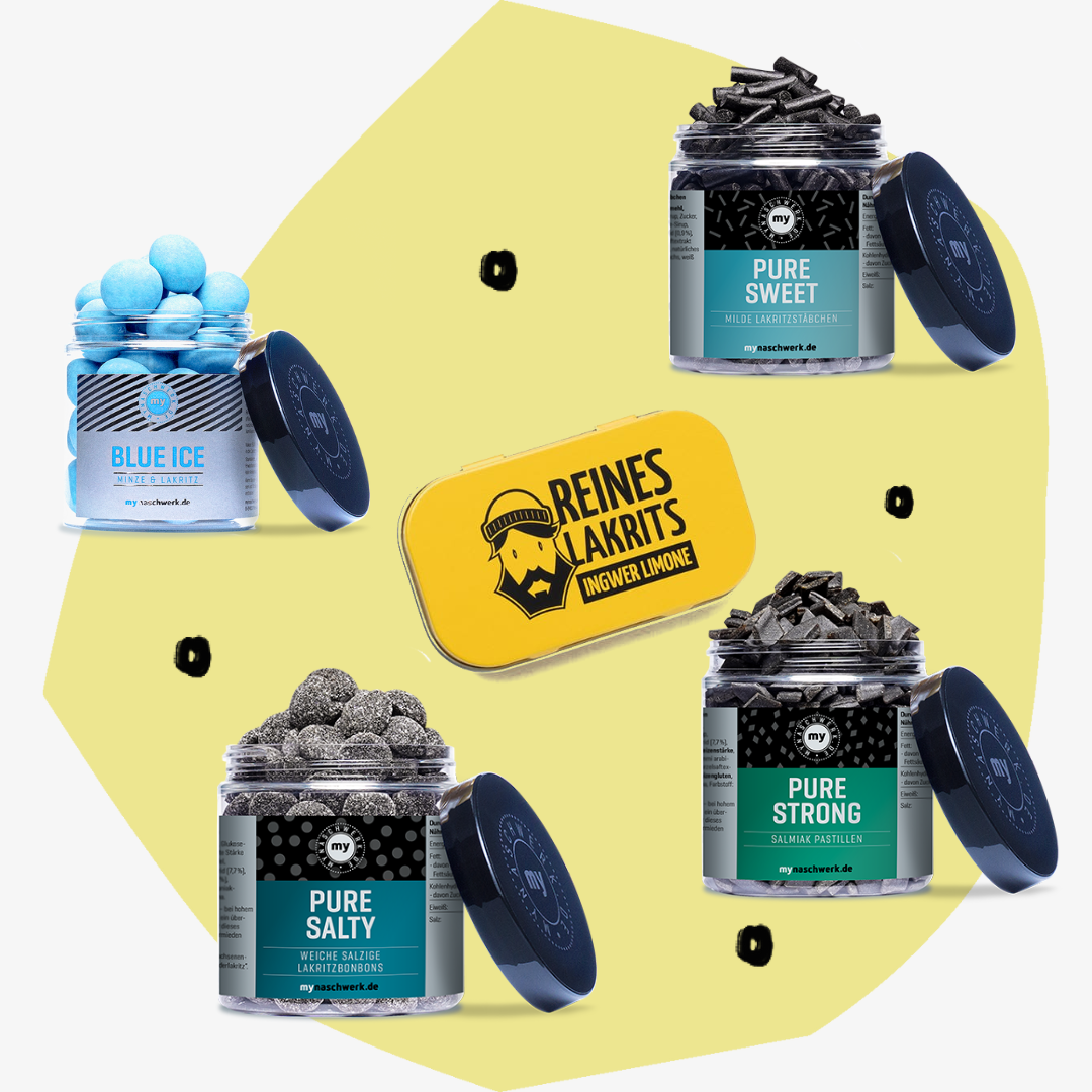 Geschenkbox Lakritz Feinkost Online Shop Delikatessen Geschenke Feinkostladen Köln Manufakturen Spezialitäten besonders vegan