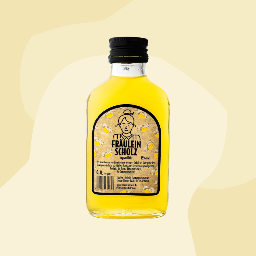 Fräulein Scholz Ingwerlikör Zitronenlikör Feinkost Online Shop Geschenke Köln Schnaps Spezialitäten Gourmet vegan