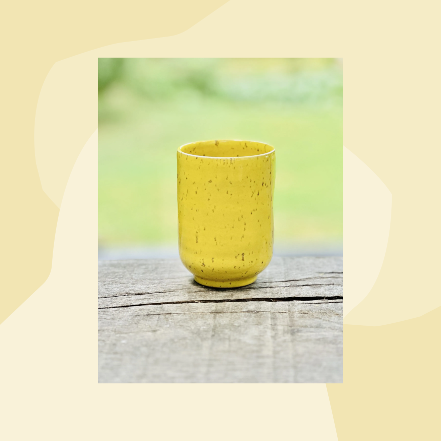 Franziska M. Köllner Becher Oslo Sonnengelb Tasse Geschenke Koeln Geschenkeladen Online Shop Gourmets Foodies