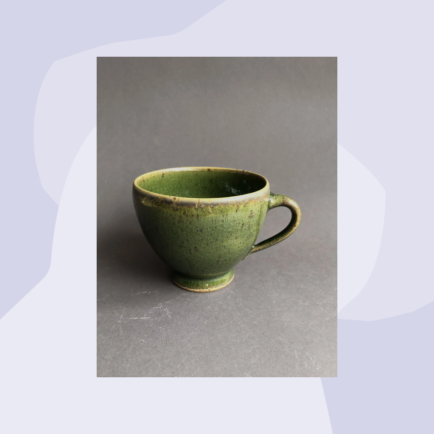 Cafe Au Lait Tasse Nizza: Dunkelgrün I Franziska M. Köllner