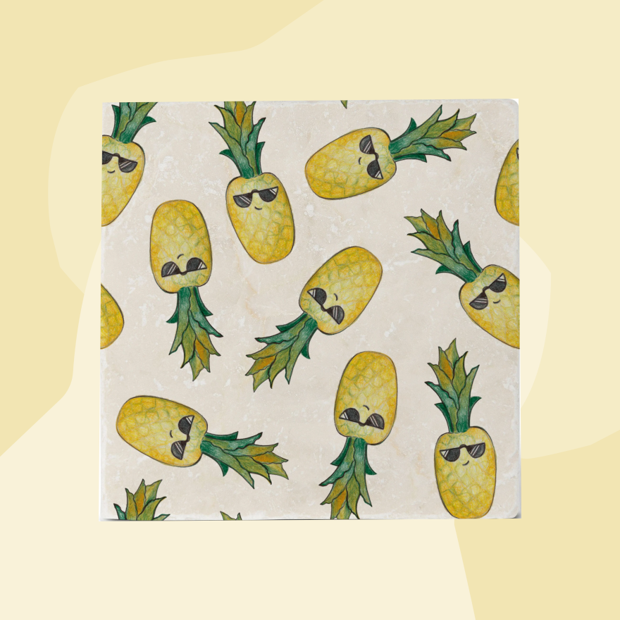 Ligarti Fliese Untersetzer Naturstein Ananas Feinkost Online Shop Feinkostladen Geschenke  Geschenkeladen Köln Foodies Gourmets