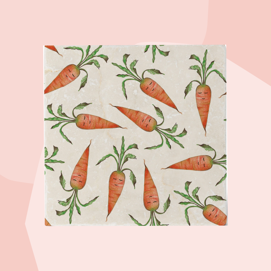 Ligarti Fliese Untersetzer Naturstein Karotte Möhre Mohrübe Feinkost Online Shop Feinkostladen Geschenke  Geschenkeladen Köln Foodies Gourmets