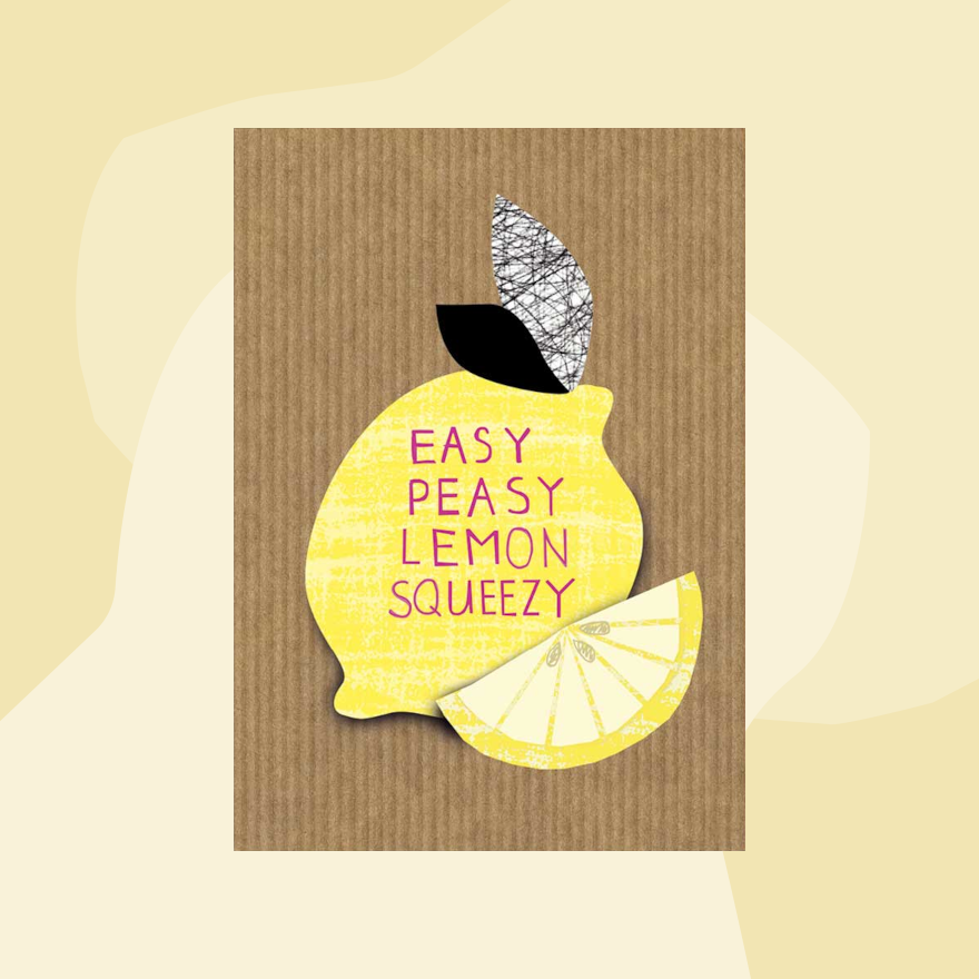 Fritzante Postkarte Lemon Zitrone Easy Peasy Lemon Squeezy