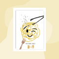 Fritzante Postkarte Nudeln Pasta always smiles