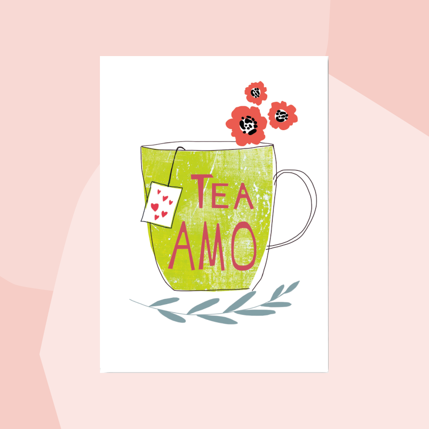 Fritzante Postkarte Tea Amo Tee