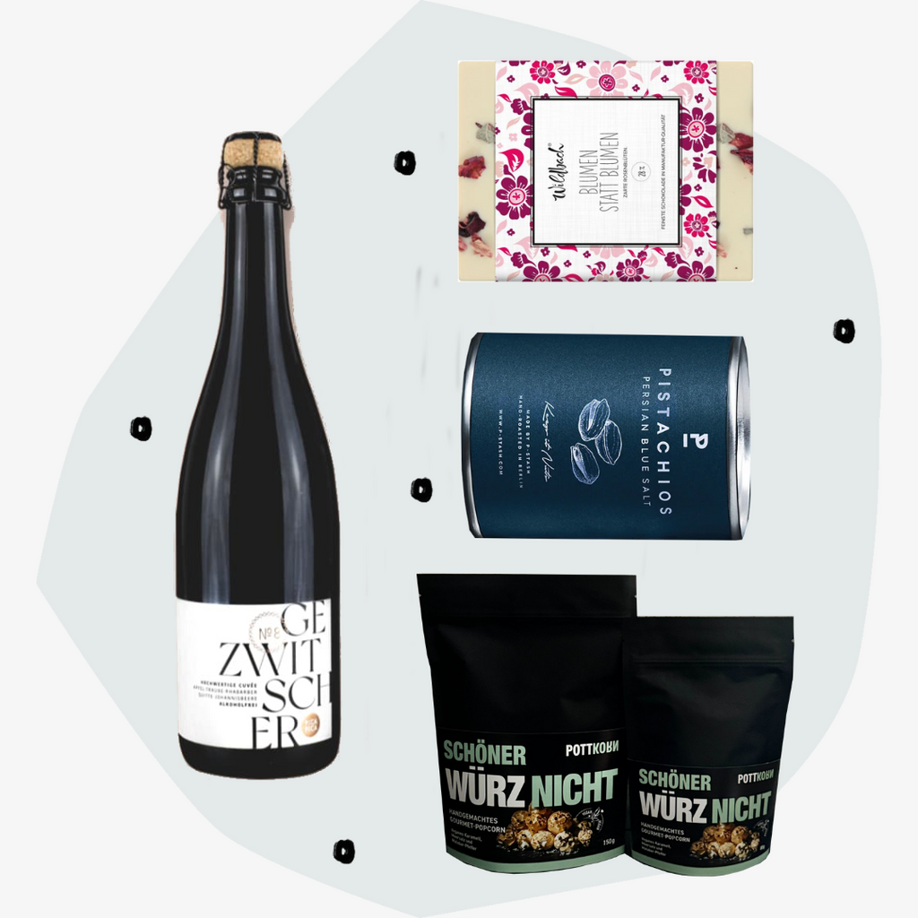 Geschenkbox zum Jubiläum Geschenkset Geschenke Business Kollegen Feinkost Online Shop Feinkostladen Köln Spezialitäten Gourmet Delikatessen